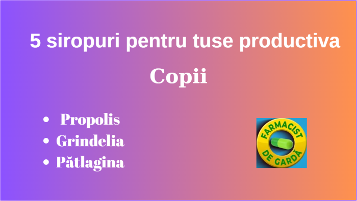 5 siropuri pentru tuse productiva - copii